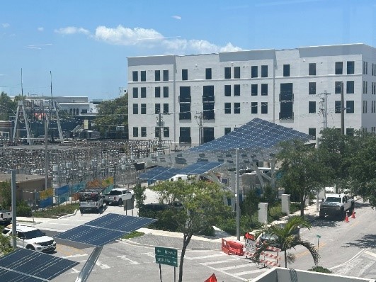 NEE (FPL) substation, solar and EV charging installation (West Palm Beach)